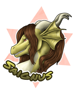 Saignus Logo Badge by LorisDraws